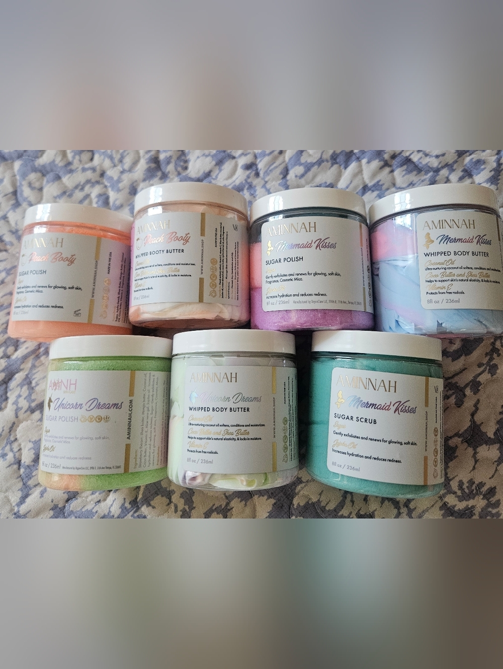 AMINNAH Mermaid Kisses Sugar Scrub - Teal Green
